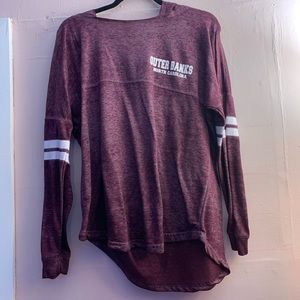 thin maroon outer banks hoodie
